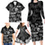 Aloha Vintage Quilt Family Matching Long Sleeve Bodycon Dress and Hawaiian Shirt Hawaiian Seamless - Black LT7 - Polynesian Pride