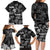 Aloha Vintage Quilt Family Matching Long Sleeve Bodycon Dress and Hawaiian Shirt Hawaiian Seamless - Black LT7 - Polynesian Pride