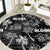 Aloha Vintage Quilt Round Carpet Hawaiian Seamless - Black LT7 Black - Polynesian Pride