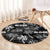 Aloha Vintage Quilt Round Carpet Hawaiian Seamless - Black LT7 - Polynesian Pride