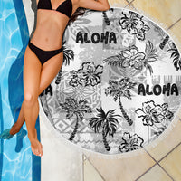 Aloha Vintage Quilt Beach Blanket Hawaiian Seamless - White LT7 - Polynesian Pride