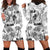 Aloha Vintage Quilt Hoodie Dress Hawaiian Seamless - White LT7 - Polynesian Pride