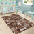 Aloha Vintage Quilt Area Rug Hawaiian Seamless - Brown LT7 - Polynesian Pride