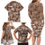 Aloha Vintage Quilt Family Matching Long Sleeve Bodycon Dress and Hawaiian Shirt Hawaiian Seamless - Brown LT7 - Polynesian Pride