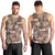 Aloha Vintage Quilt Men Tank Top Hawaiian Seamless - Brown LT7 - Polynesian Pride