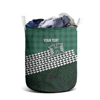 Rainbow Warriors Hawaii Personalized Palaka Laundry Basket LT7 - Polynesian Pride