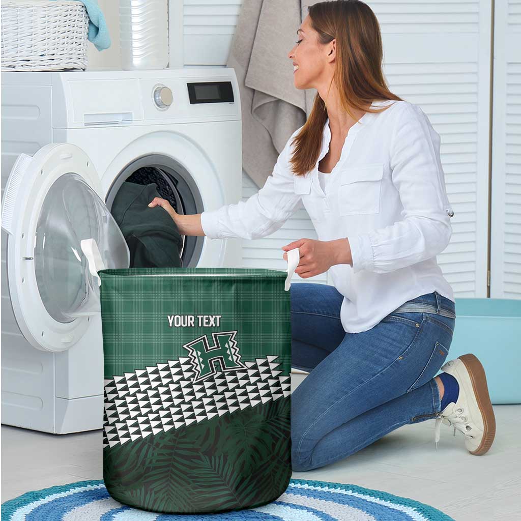 Rainbow Warriors Hawaii Personalized Palaka Laundry Basket LT7 - Polynesian Pride