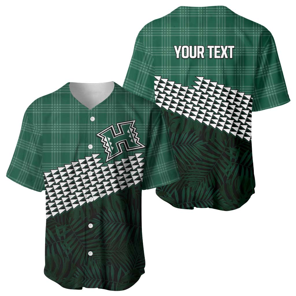Rainbow Warriors Hawaii Personalized Palaka Baseball Jersey LT7 - Polynesian Pride