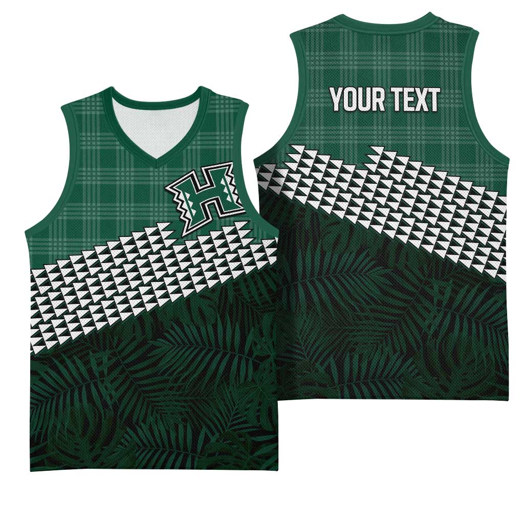 Rainbow Warriors Hawaii Personalized Palaka Basketball Jersey LT7 - Polynesian Pride