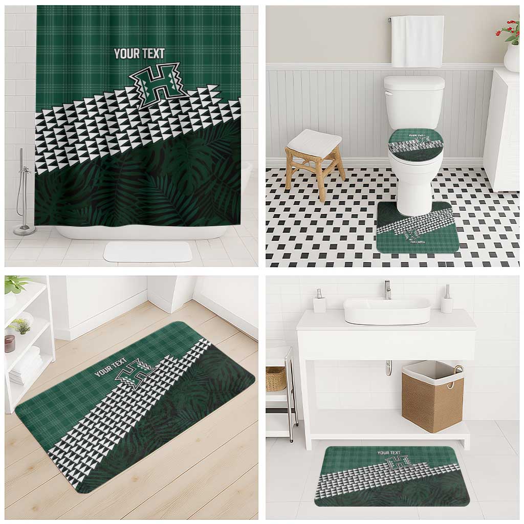 Rainbow Warriors Hawaii Personalized Palaka Bathroom Set - Polynesian Pride