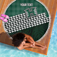Rainbow Warriors Hawaii Personalized Palaka Beach Blanket - Polynesian Pride