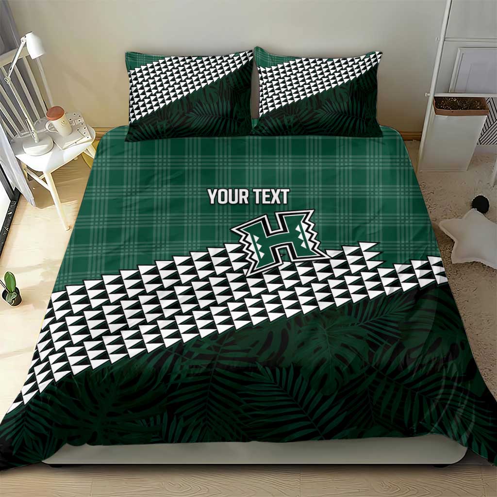 Rainbow Warriors Hawaii Personalized Palaka Bedding Set - Polynesian Pride