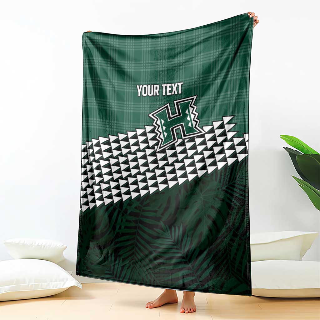 Rainbow Warriors Hawaii Personalized Palaka Blanket - Polynesian Pride