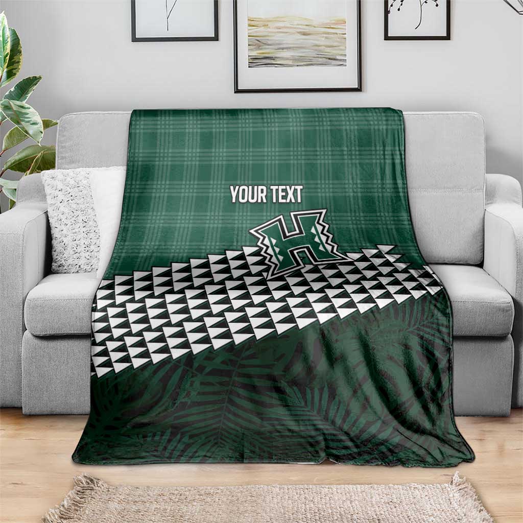 Rainbow Warriors Hawaii Personalized Palaka Blanket - Polynesian Pride