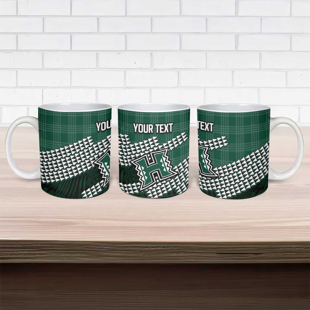 Rainbow Warriors Hawaii Personalized Palaka Ceramic Mug LT7 - Polynesian Pride