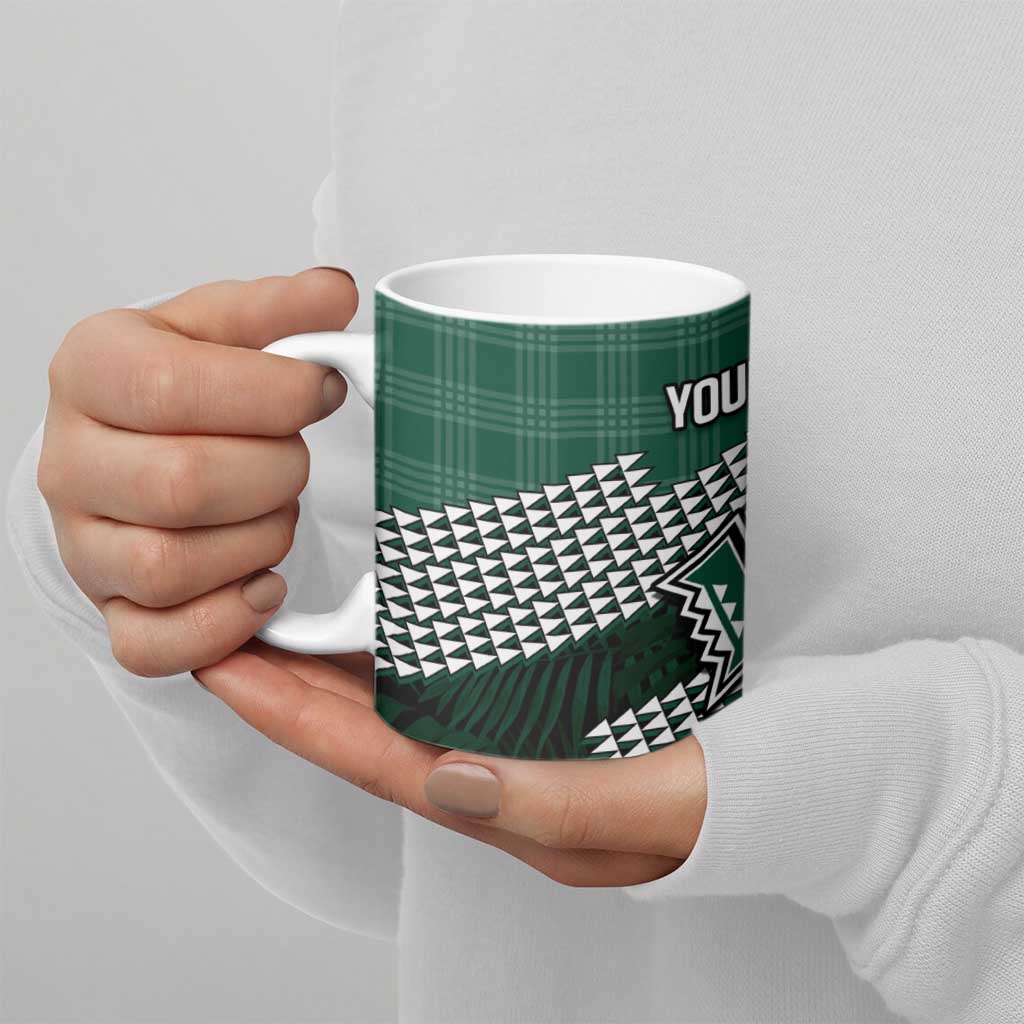Rainbow Warriors Hawaii Personalized Palaka Ceramic Mug LT7 - Polynesian Pride