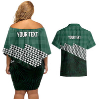Rainbow Warriors Hawaii Personalized Palaka Couples Matching Off Shoulder Short Dress and Hawaiian Shirt LT7 - Polynesian Pride