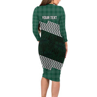 Rainbow Warriors Hawaii Personalized Palaka Family Matching Long Sleeve Bodycon Dress and Hawaiian Shirt - Polynesian Pride