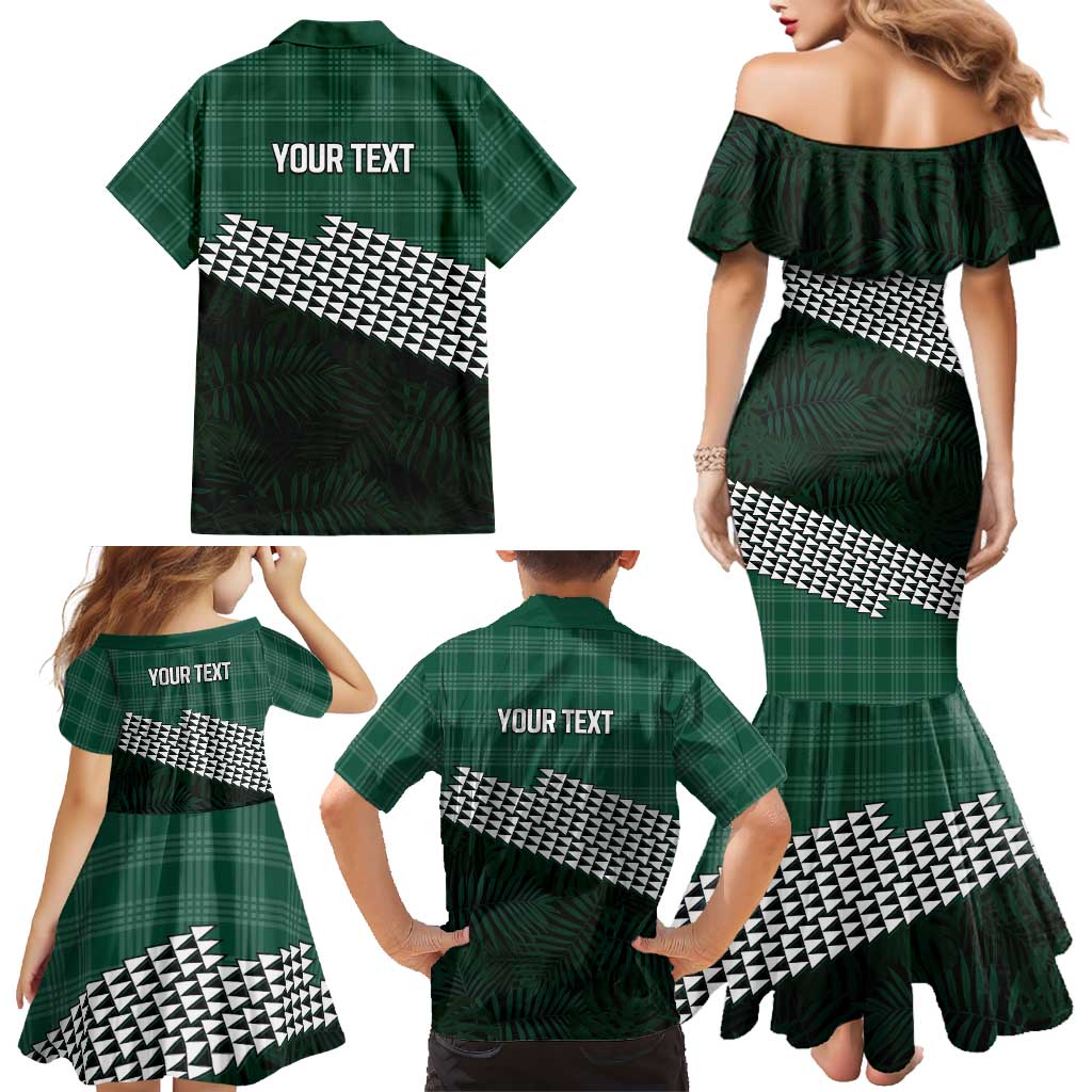 Rainbow Warriors Hawaii Personalized Palaka Family Matching Mermaid Dress and Hawaiian Shirt LT7 - Polynesian Pride