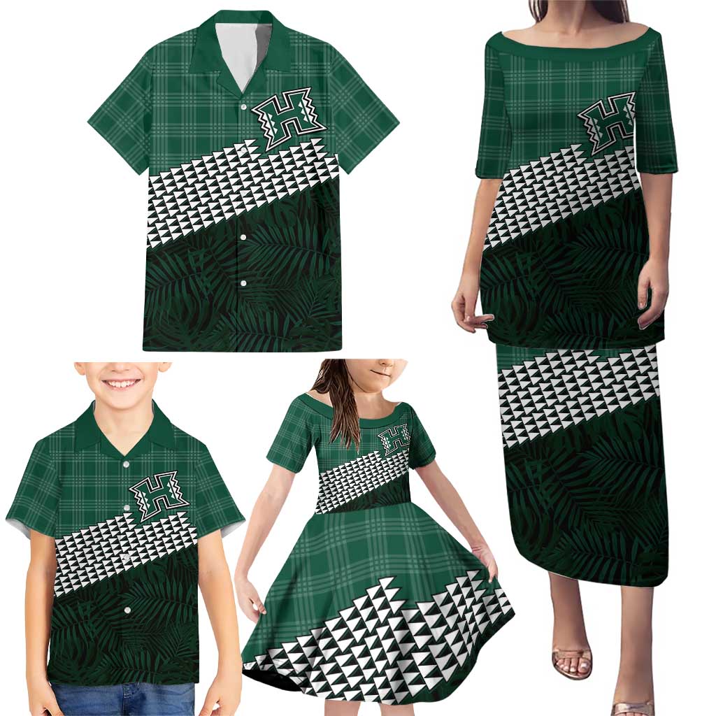 Rainbow Warriors Hawaii Personalized Palaka Family Matching Puletasi and Hawaiian Shirt LT7 - Polynesian Pride
