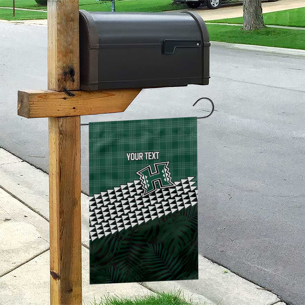 Rainbow Warriors Hawaii Personalized Palaka Garden Flag - Polynesian Pride