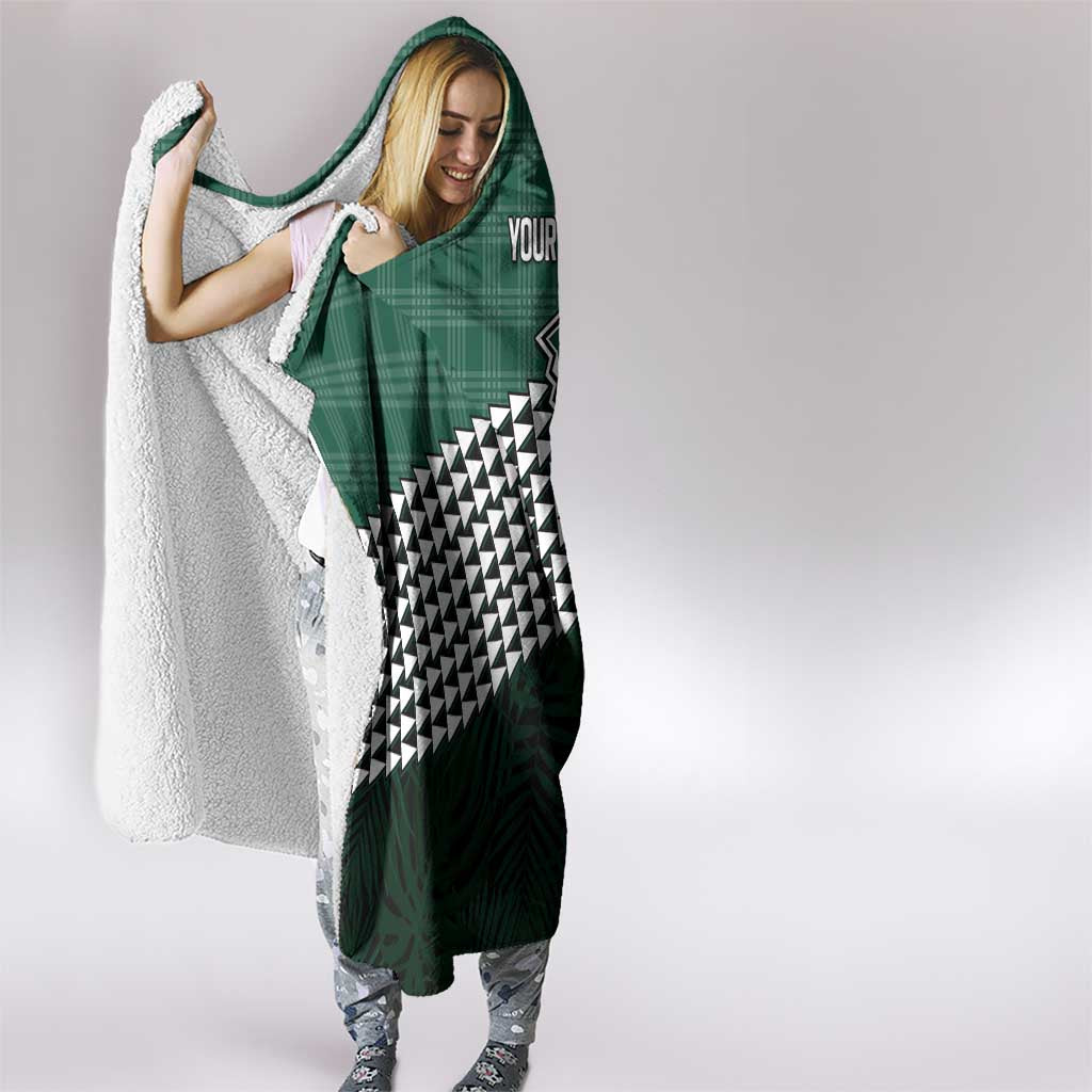Rainbow Warriors Hawaii Personalized Palaka Hooded Blanket LT7 - Polynesian Pride