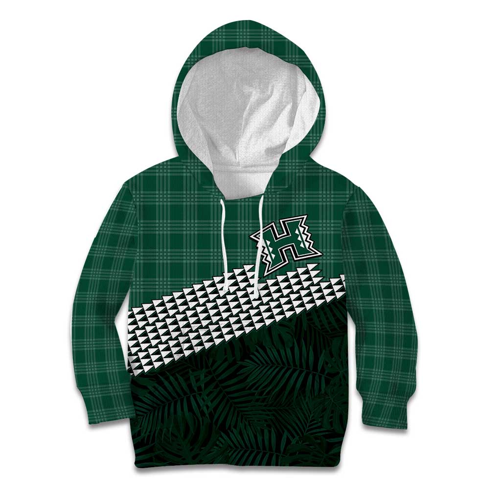 Rainbow Warriors Hawaii Personalized Palaka Kid Hoodie - Polynesian Pride