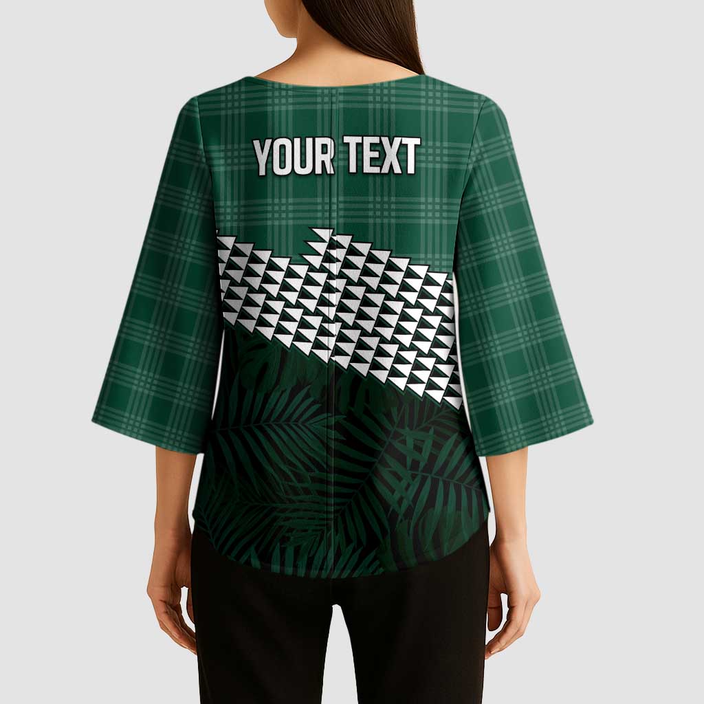 Rainbow Warriors Hawaii Personalized Palaka Kimono Sleeve Blouse LT7 - Polynesian Pride