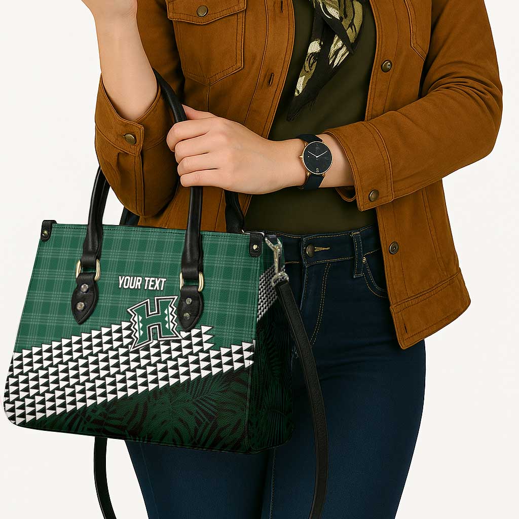 Rainbow Warriors Hawaii Personalized Palaka Leather Bag - Polynesian Pride