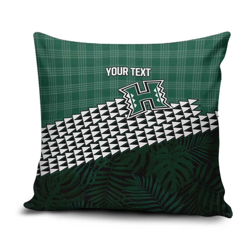 Rainbow Warriors Hawaii Personalized Palaka Pillow Cover - Polynesian Pride