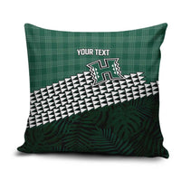Rainbow Warriors Hawaii Personalized Palaka Pillow Cover - Polynesian Pride