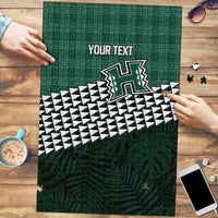 Rainbow Warriors Hawaii Personalized Palaka Puzzle LT7 Green - Polynesian Pride