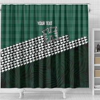 Rainbow Warriors Hawaii Personalized Palaka Shower Curtain - Polynesian Pride
