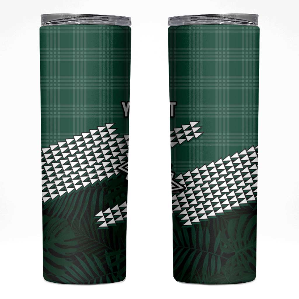 Rainbow Warriors Hawaii Personalized Palaka Skinny Tumbler - Polynesian Pride