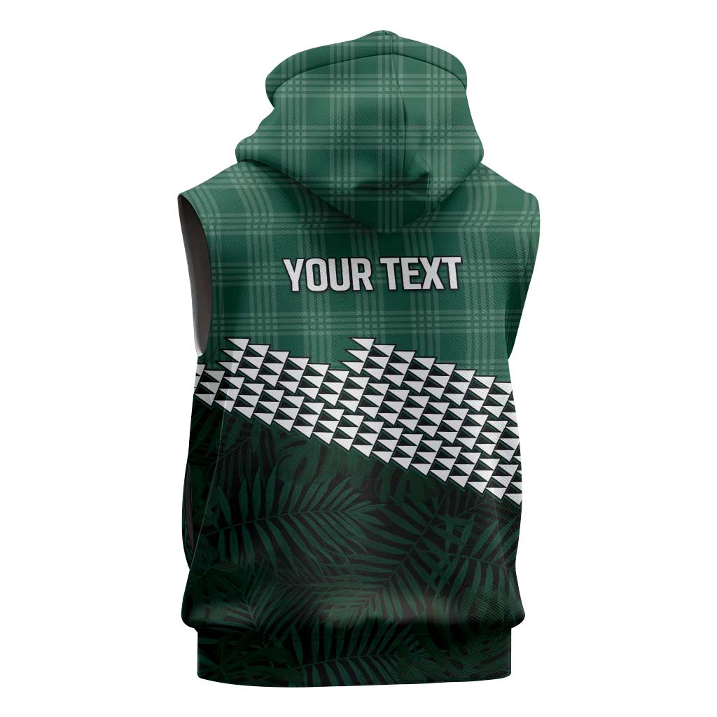 Rainbow Warriors Hawaii Personalized Palaka Sleeveless Hoodie LT7 - Polynesian Pride