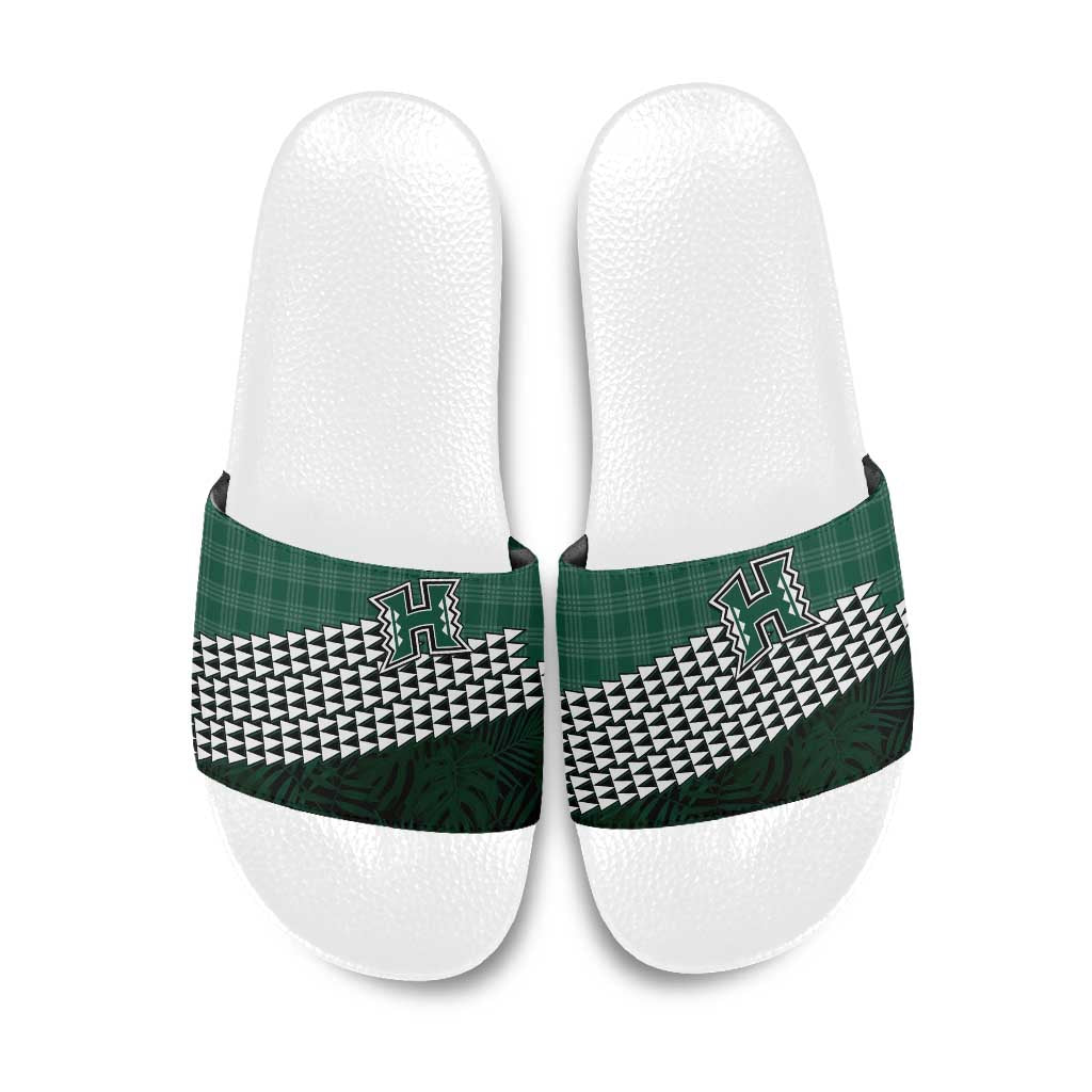 Rainbow Warriors Hawaii Personalized Palaka Slide Sandals - Polynesian Pride