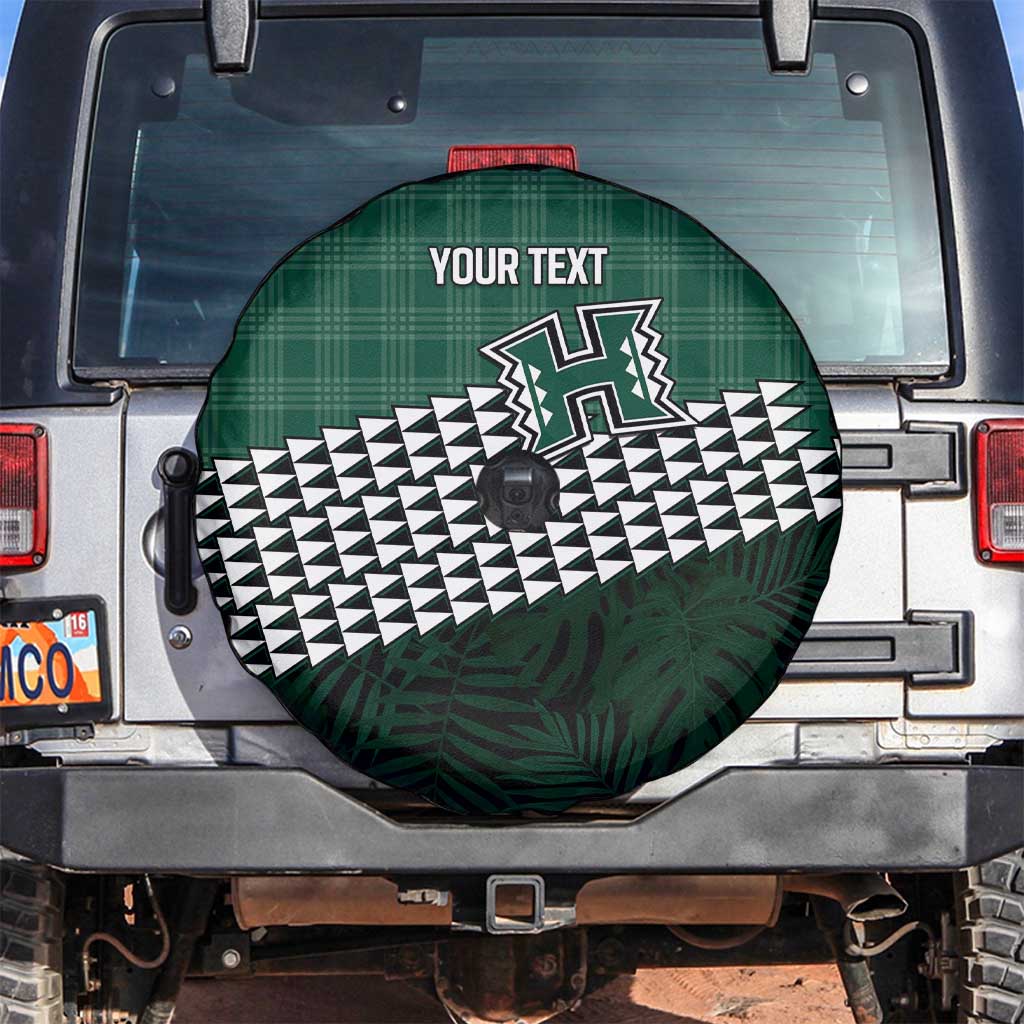 Rainbow Warriors Hawaii Personalized Palaka Spare Tire Cover - Polynesian Pride
