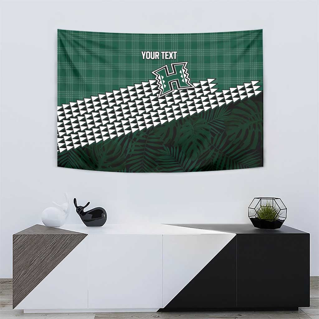 Rainbow Warriors Hawaii Personalized Palaka Tapestry - Polynesian Pride