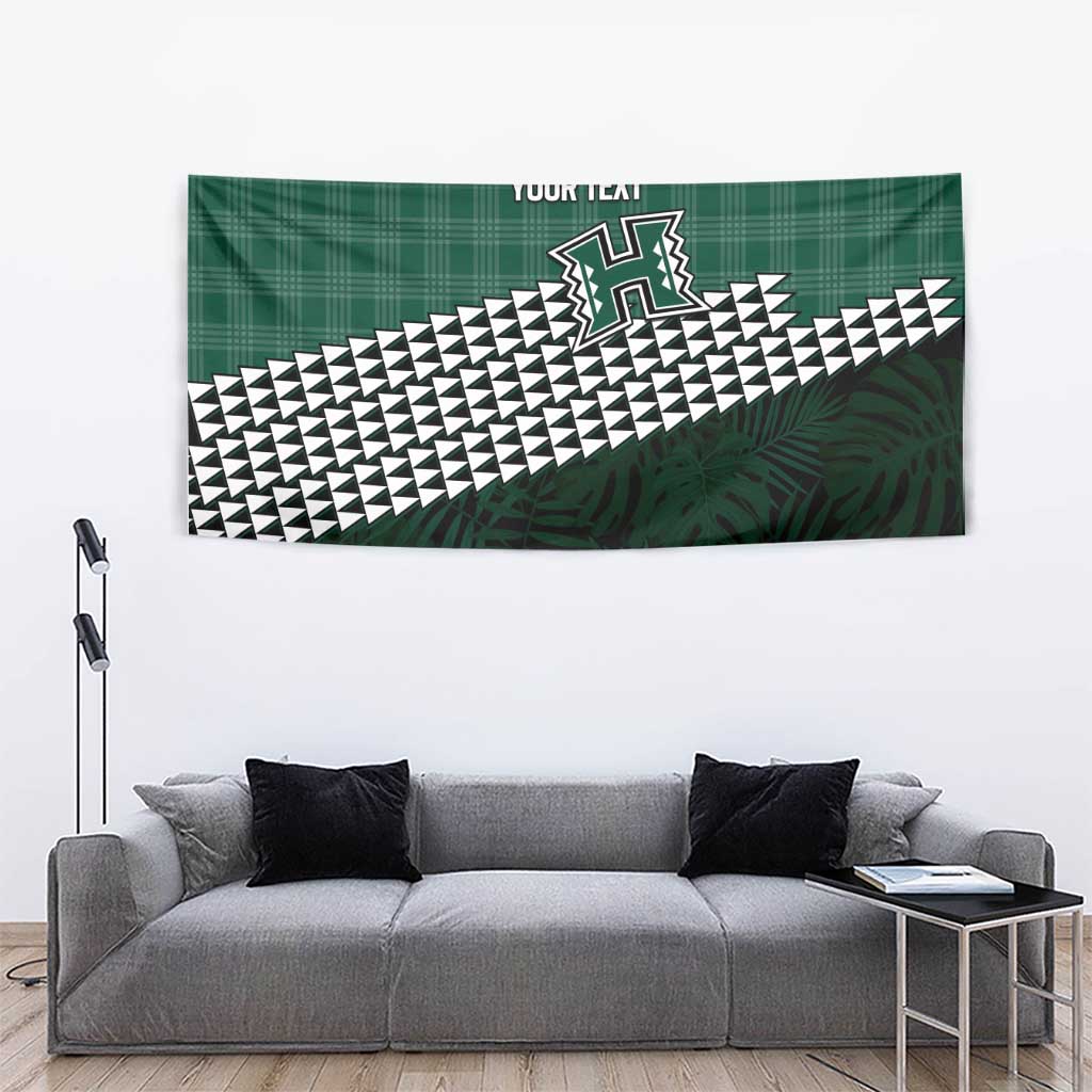 Rainbow Warriors Hawaii Personalized Palaka Tapestry - Polynesian Pride