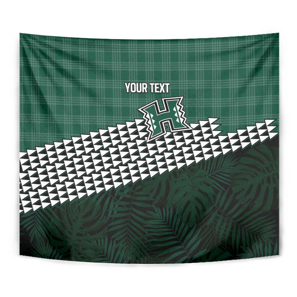 Rainbow Warriors Hawaii Personalized Palaka Tapestry - Polynesian Pride