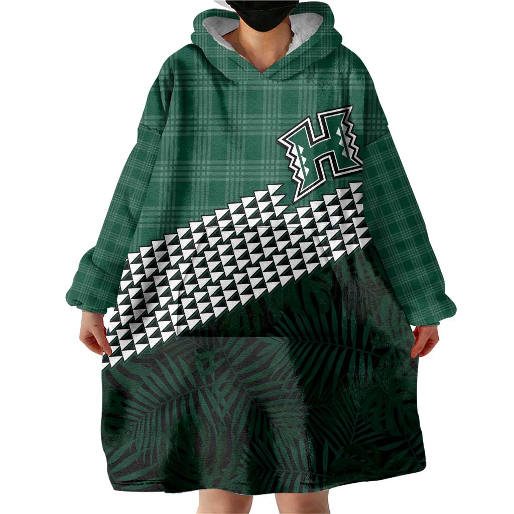 Rainbow Warriors Hawaii Personalized Palaka Wearable Blanket Hoodie LT7 - Polynesian Pride