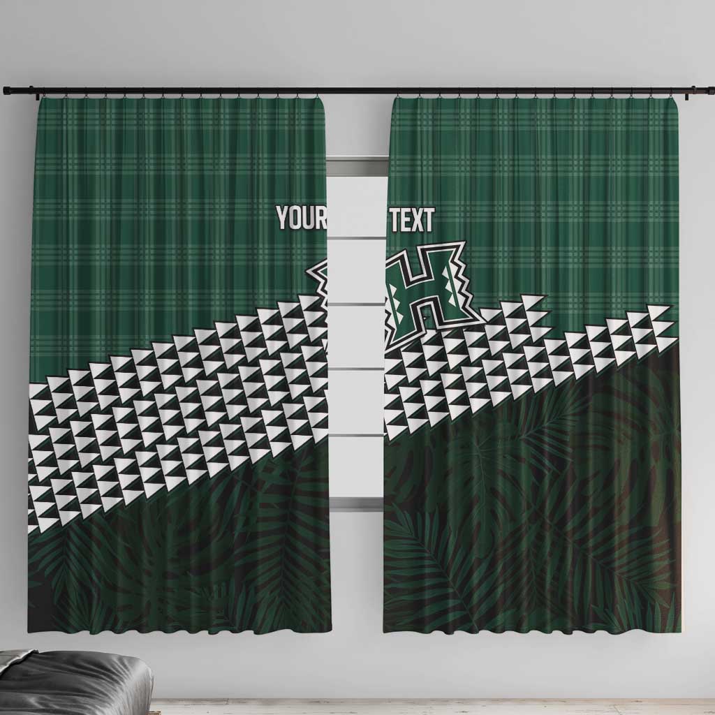 Rainbow Warriors Hawaii Personalized Palaka Window Curtain - Polynesian Pride