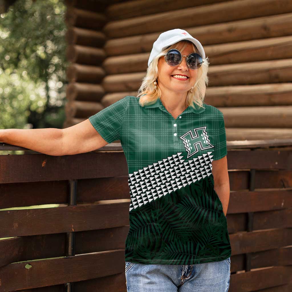 Rainbow Warriors Hawaii Personalized Palaka Women Polo Shirt - Polynesian Pride