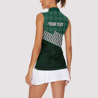 Rainbow Warriors Hawaii Personalized Palaka Women Sleeveless Polo Shirt LT7 - Polynesian Pride