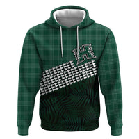 Rainbow Warriors Hawaii Personalized Palaka Zip Hoodie LT7 Pullover Hoodie Green - Polynesian Pride