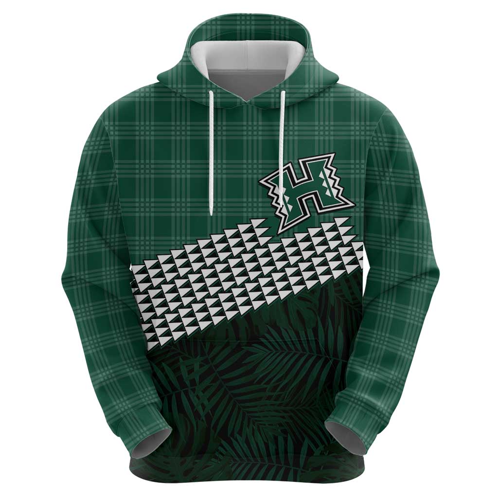 Rainbow Warriors Hawaii Personalized Palaka Zip Hoodie LT7 - Polynesian Pride