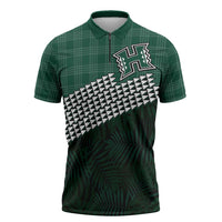 Rainbow Warriors Hawaii Personalized Palaka Zipper Polo Shirt - Polynesian Pride