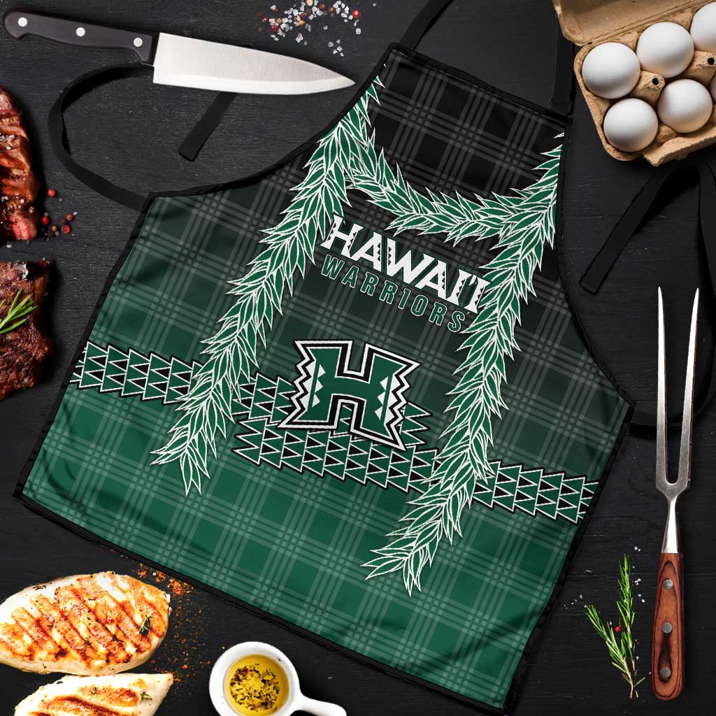 Rainbow Warriors Hawaii Palaka Apron Maile Lei LT7 Dark Green - Polynesian Pride
