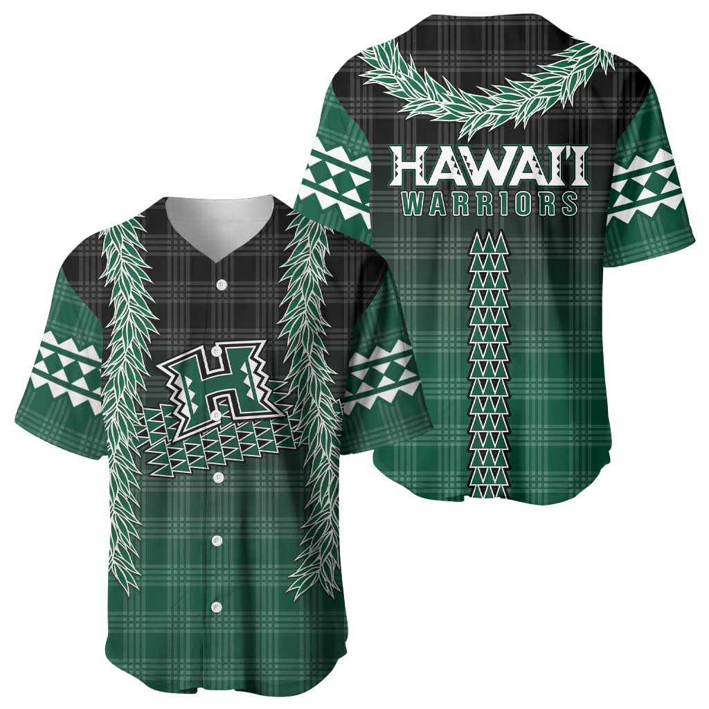 Rainbow Warriors Hawaii Palaka Baseball Jersey Maile Lei LT7 - Polynesian Pride