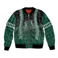 Rainbow Warriors Hawaii Palaka Bomber Jacket Maile Lei - Polynesian Pride